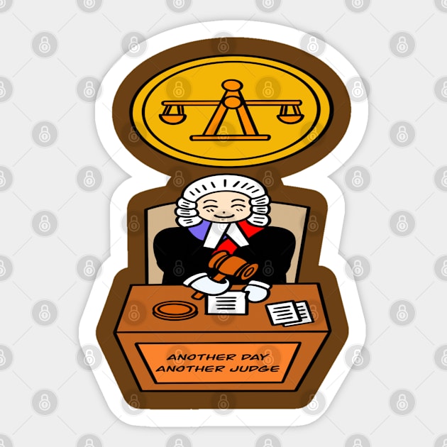 Chibi judge profession Sticker by Andrew Hau